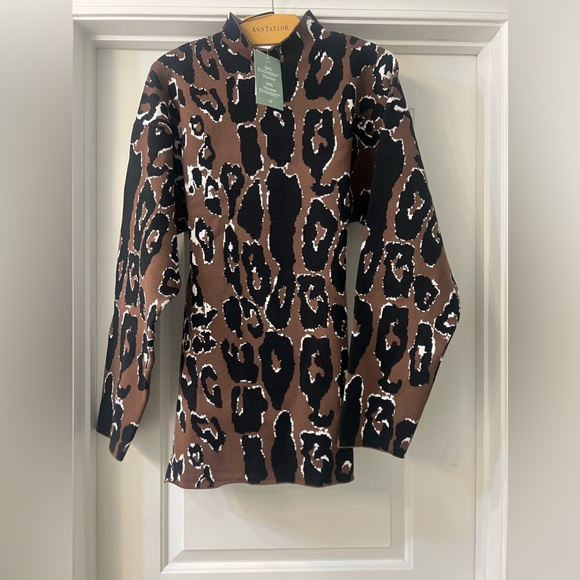 Jacquard knit mock turtle neck sweater - Picture 7 of 9